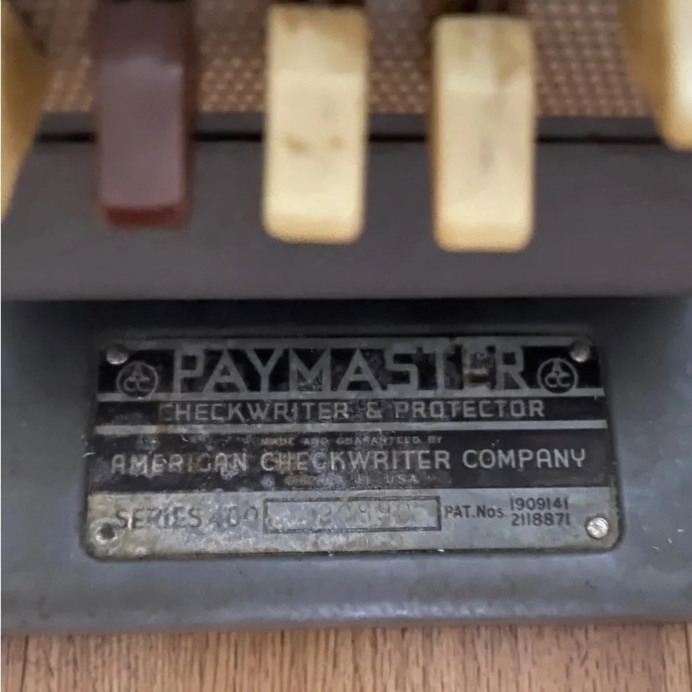 Vintage Paymaster check writer